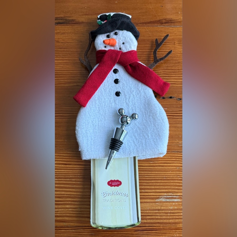 DISNEY Bottle stopper & Snowman Bottle Cover